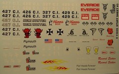 GOFER RACING STUFF SHEET #3 ASSORTED DECALS #11035 1:24 AND 1:25 SCALE MODELS