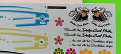 Decal Sheet 1970 Dodge Coronet Super Bee 1/25 MPC Blue Black Green White Stripes