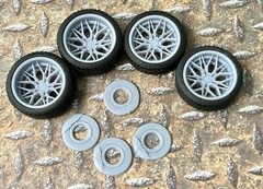 Resin 21/20 Inch: “Rohana RFG19” Model car Wheels/Tires 1/24 1/25 scale