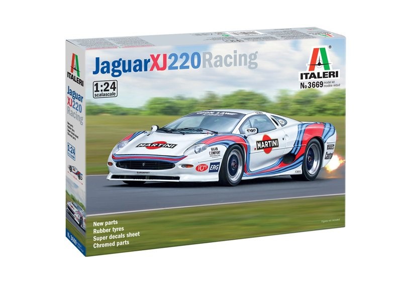 Italeri 3669 1/24 Scale Sports Car Model Kit Martini Jaguar XJ220 Racing GT
