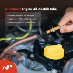 A-Premium 23.25 in Engine Oil Dipstick Tube – Metal Compatible with Chevrolet,