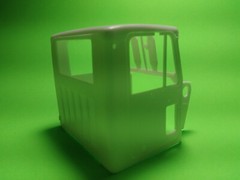 1976 GMC General 1/25 semi truck model part cab body glass chrome mirror horn