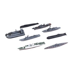 8x 4D Model Toy Miniature Boat Puzzles Unfinished Arts and Crafts Patrol Ship
