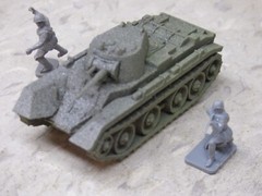 MIR / Roco Minitank Compatible WWII Russian bT-7 & Airfix Soldiers Lot#7427B©