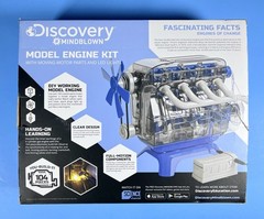 Discovery Mindblown Model Engine Kit 104 Pcs STEM Sealed Internal Bags Open Box
