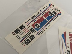 Set of 2 Water-Slide Decals clear 1/64 – Porsche Brumos 911, 934.5