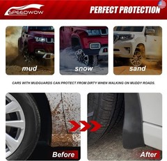 SPEEDWOW Mud Flaps,Fit for 2012-2016 Focus (Not fit Side Skirts),Front and Rear