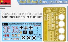 MINIART 35336 1/35 Scale StuG III Ausf. G March 1943 Alkett Prod Model Kit