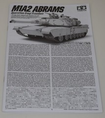 TAMIYA M1A2 ABRAMS 35269 ⭐PARTS⭐ INSTRUCTION BOOKLET 1/35