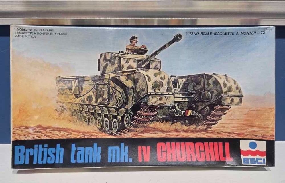 Vintage ESCI 1:72 British mk.IV Churchill Tank Model Kit 8043 ~ Sealed Box