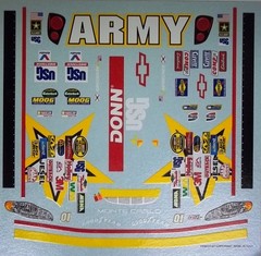 NASCAR DECAL # 01 US ARMY 2003/04 PONTIAC CHEVROLET NADEAU NEMECHEK JWTBM 1/24