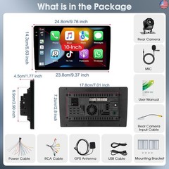 4G+128G Android 15 Motorsi 10 Inch Touch Screen Car Stereo, Wireless Carplay