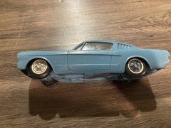 Vintage Wem-Mac 1967 Ford Mustang Fastback 2+2 GT 1/12 Plastic Promo Car Blue