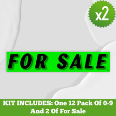 Vinyl Number and Decals 13 Dozen Car Lot Windshield Pricing Stickers (Green 2),