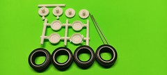 G70-15 Goodyear Whitewall Tire Custom Wide Tread Polyglas 72 Chevy Pickup 1/25