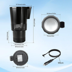 2 in 1 Auto Cooling and Heating Car Cup Holder with Insulation Lid for Car Coffe