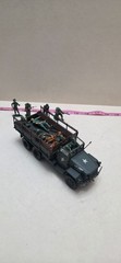 Pro-Built 1/35 US Army M35 2.5-ton Truck Model – Finished & Painted – w/ 7 Figur