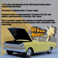 MOEBIUS MODELS 1220 1/25 1964 CHEVY II NOVA SUPER SPORT COUPE MODEL KIT