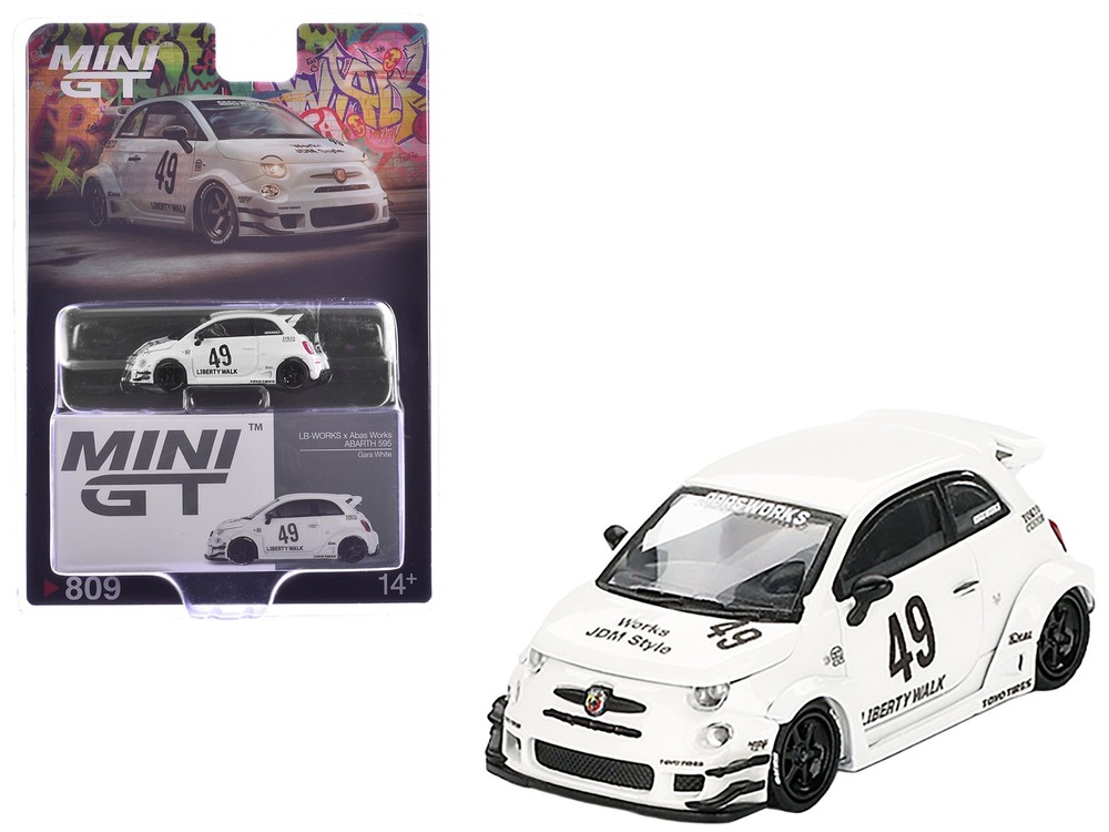 Mini GT MGT00809 1/64 ABARTH 595 #49 “LB-Works x Abas Works” Gara