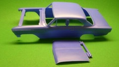 Slot Car Body? Chevy II 66 1966 Nova SS 1/25 AMT Hood Body Glass Chrome bumper