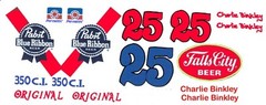 #25 Charlie Brinkley Pabst Blue Ribbon Camaro 1/24th Scale Nascar Decals