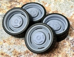 1/24 Scale: 24-Inch “Ford F100 Eluminator” Wheels And Tires; Resin