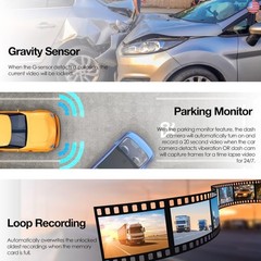 V1-4K Ultra HD GPS Dash Cam 2.4? LCD, Wi-Fi, 170° Wide Angle, G-Sensor, WDR,