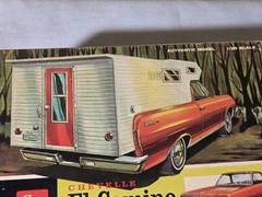 RARE ORG 1/25 AMT ’65 CHEVELLE EL CAMINO PICKUP CUSTOM CAMPER 8735-200 MIB 60s