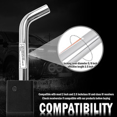 Trailer Hitch Locks Pin with 5/8″ Dia Locking Lever,Heavy Duty Locking Hitch Pin