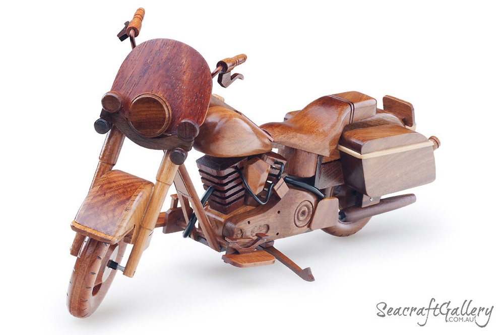 H D POLICE ELECTRA GLIDE Motorbike Model Handmade Wooden Unique Gifts