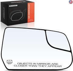 A-Premium Right Passenger Side Heated Mirror Glass with Backing Plate –
