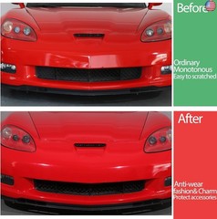 Car Hood Vents Compatible with Chevy Corvette C6 2005-2013, Hood Scoop Body