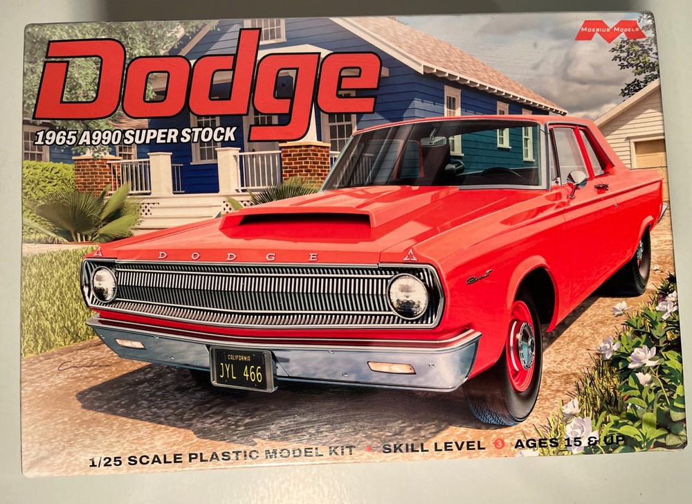 Moebius 1965 Dodge A990 Super Stock 1:25 Scale Model Car Kit 2460 (B263)