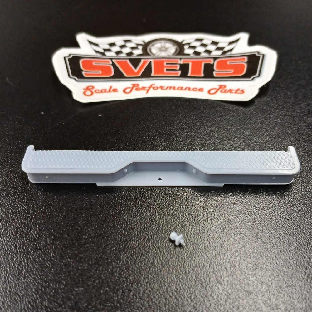 Vintage 1973-1987 GM Truck Rear Step Bumper W/Ball Receiver 3D Resin 1/24
