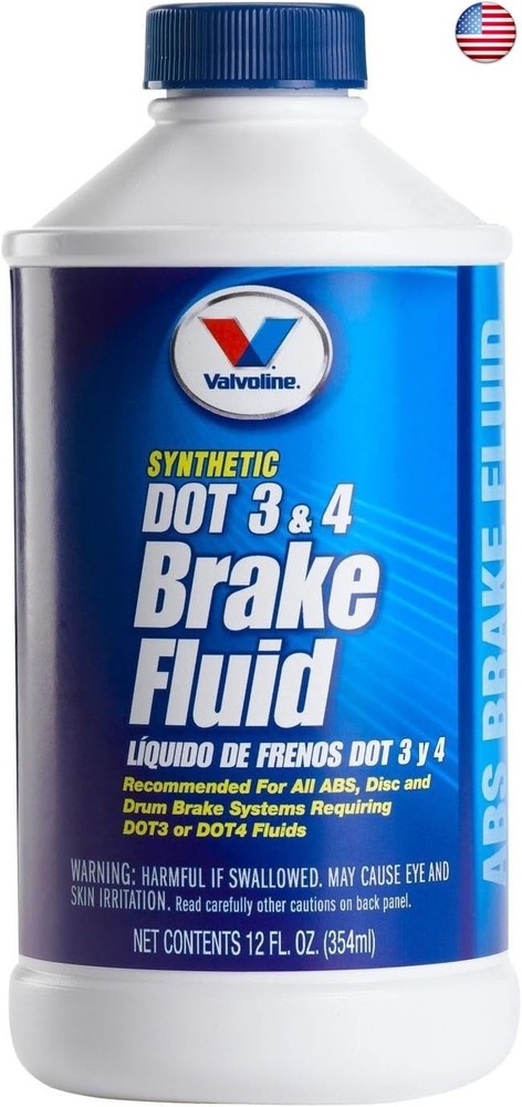 Valvoline 601457-12PK DOT 3 and 4 Brake Fluid – 12 oz., (Case of 12)