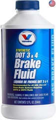 Valvoline 601457-12PK DOT 3 and 4 Brake Fluid – 12 oz., (Case of 12)