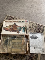 Tamiya 1/35 Panzer Kampfwagen III Ausf. M/N Model Kit Open Box Vintage
