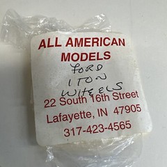 Resin All American Models 1940 Parts kit & 1 ton wheels RARE. HTF
