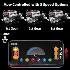 V8 Engine Kits that Works Building Sets,Car Engine Model Kit with Motor and L…