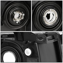 HL-OH-CSIL07-BK-AM Black Amber Headlights Compatible with 07-13 Black amber