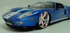 Ford GT40 Race Car Classic Custom Built Concept 18 Model 12 Carousel Blue 1:24