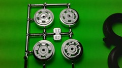 1978 El Camino 1/24 Chrome Rally Rim Wheel Tire Black Knight Model Car Part Lot