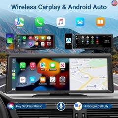 Wireless Portable CarPlay Screen?8.1″ Portable Touchscreen Car Stereo with 2K
