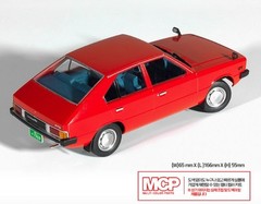 Academy 15137 Hyundai Pony 1975 1/24 Plastic Model Kit with Figure Made in Korea