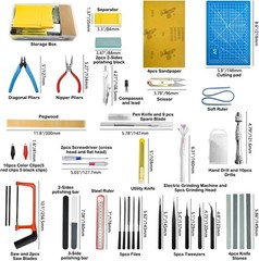 Comprehensive 85 PCS Model Tool Kit – Perfect for Crafting Cars and Planes=