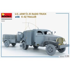 Miniart #35418 1/35 US ARMY K-51 Radio Truck w/K-52 Trailer – Interior Kit