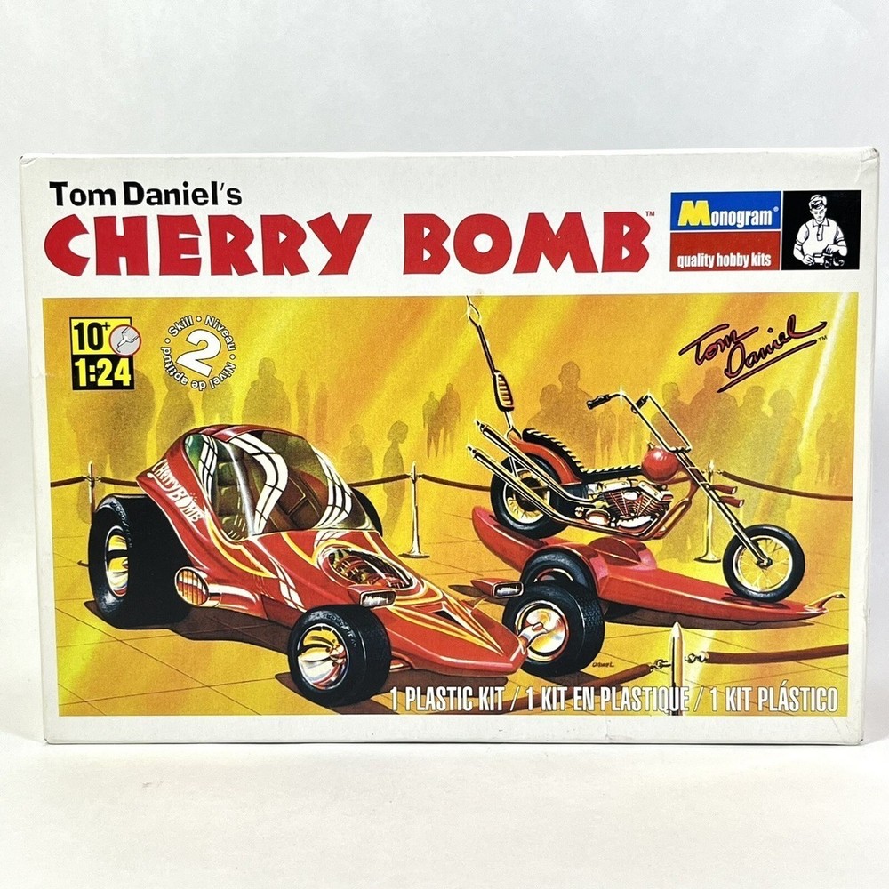 Monogram Tom Daniel’s CHERRY BOMB Scale 1:24 Model Kit OPEN BOX Sealed Parts