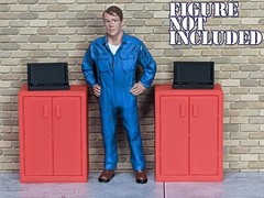1/24 1/25 Scale Computer Stand with Laptop – For car garage diorama (set of 2)