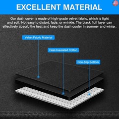 Autorder Dashboard Cover Mat for Toyota Camry 2025 2026 Accessories Dash Cover