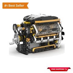 1065 PCS V8 Engine Building Model – Educational STEM Toy for Teens & Adults